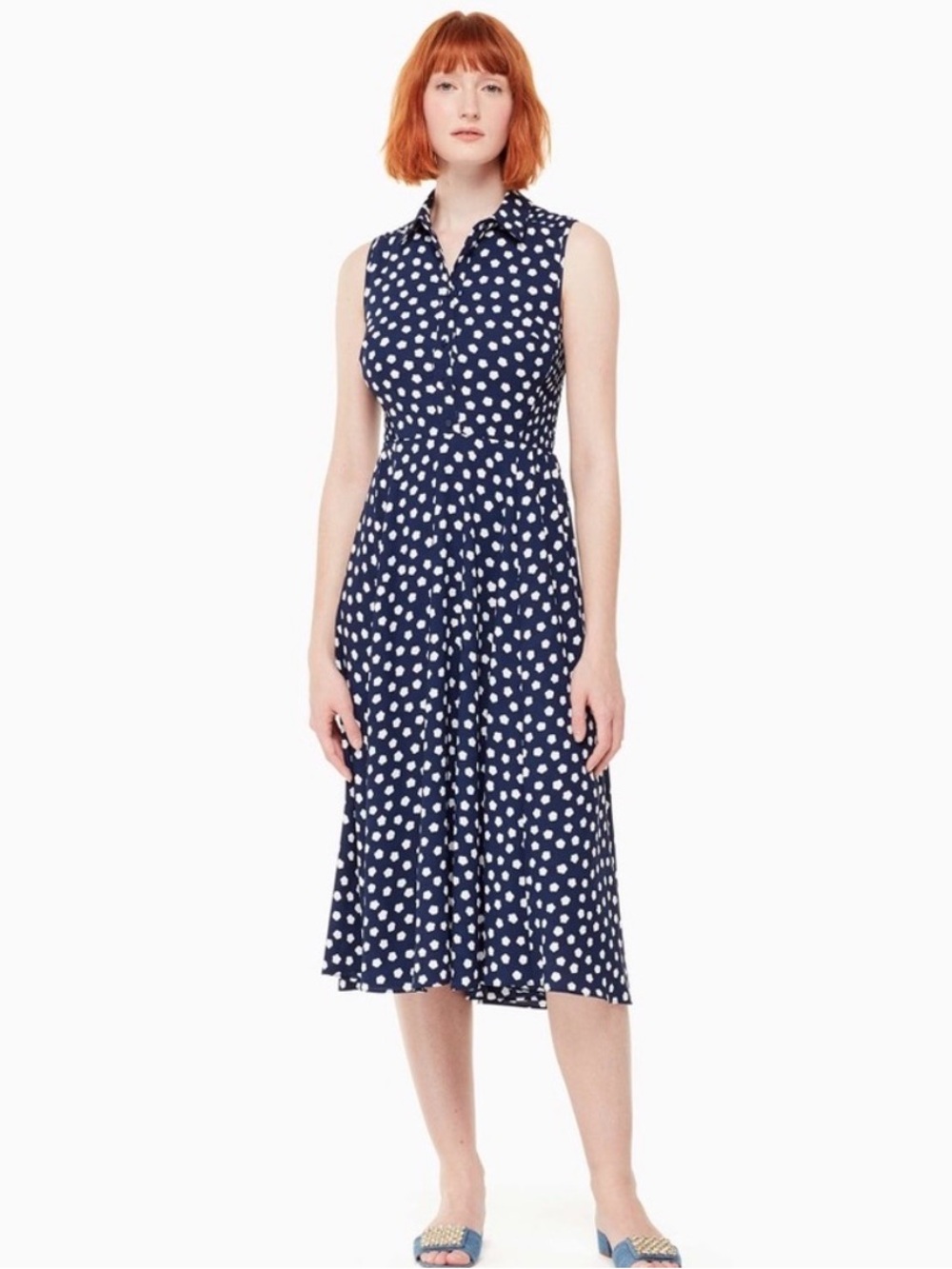 Kate Spade Navy Cloud Dot Midi Dress